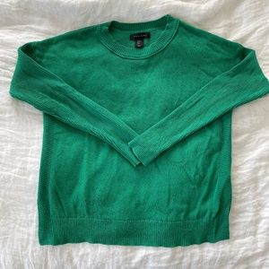 Tahari Cotton Green Sweater, Size M